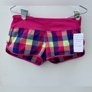 Lululemon Speed Up Shorts, Size 6, 2.5" inseam- January Checkmate Plaid